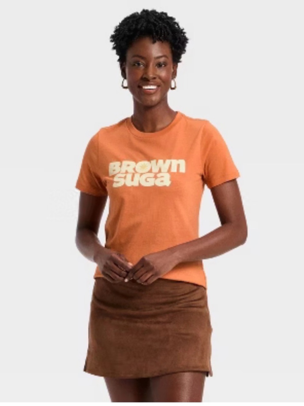 Orange 'Brown Suga' Graphic Tee sz Large
